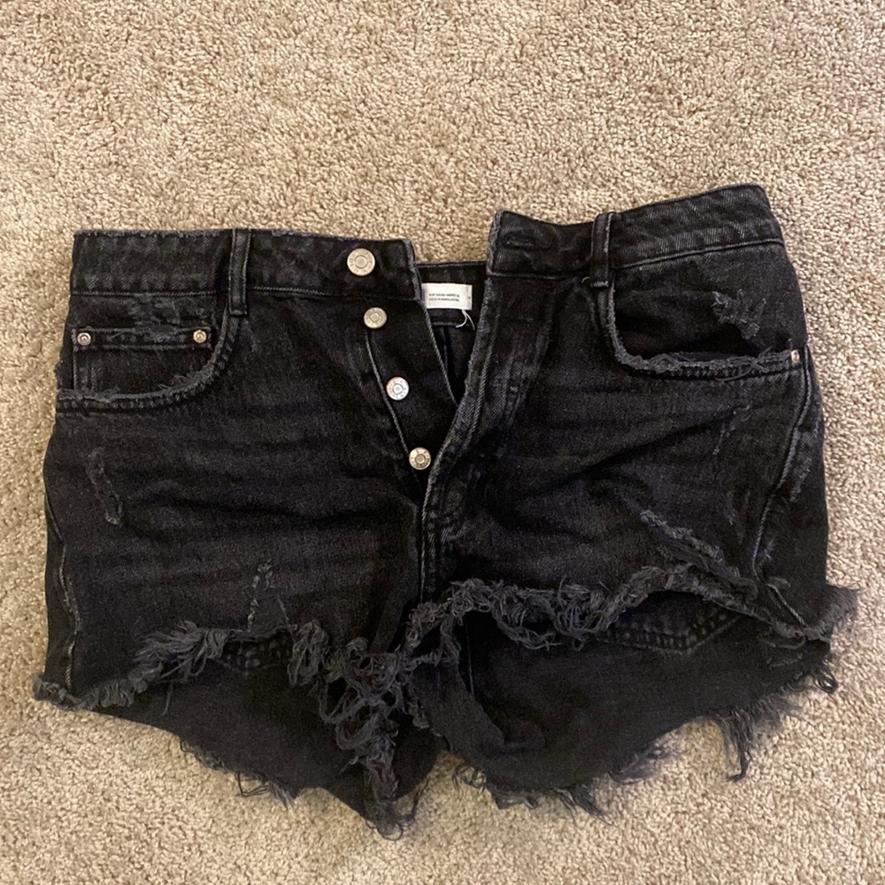 ZARA black jean shorts